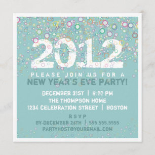 Colourful Celebration New Year's Eve Party Invitation