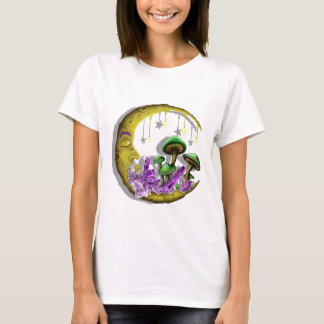 Colourful Celestial moon mushroom spiritual T-Shirt