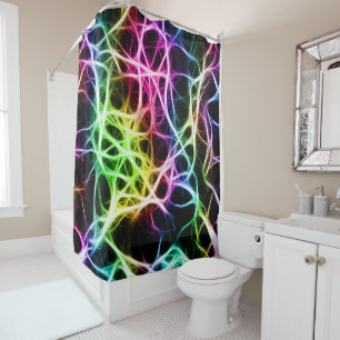 Colourful Cell Neurons Shower Curtain