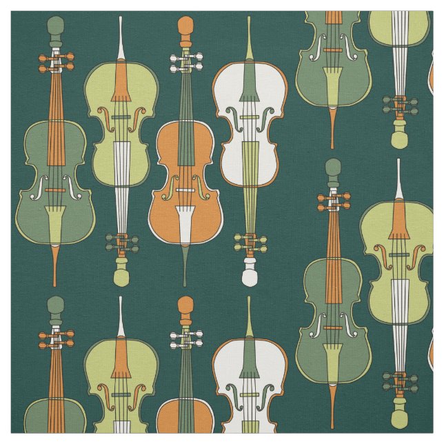 Colourful Cello Pattern Fabric (Swatch)