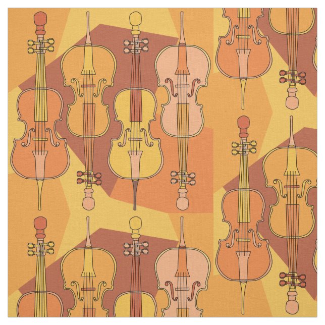 Colourful Cello Pattern Fabric (Swatch)