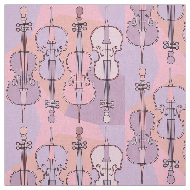 Colourful Cello Pattern Fabric (Swatch)