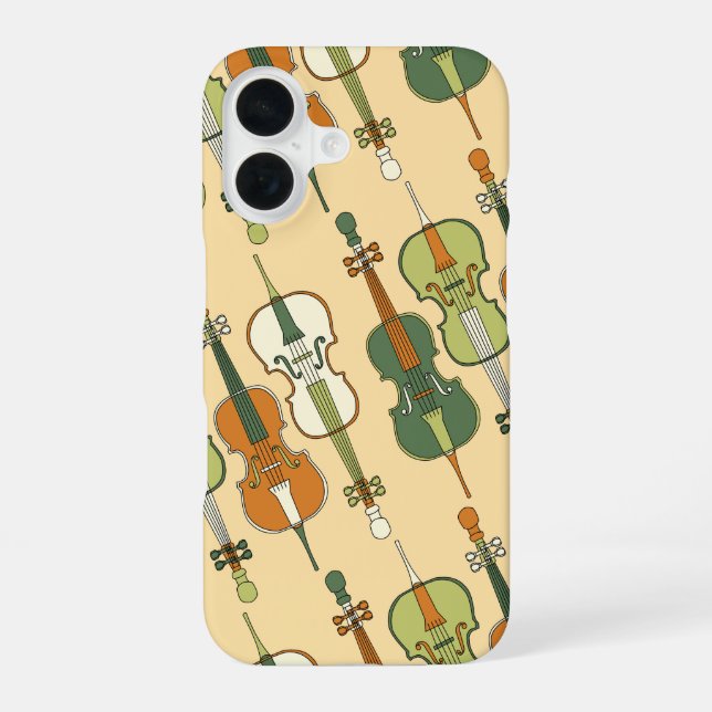 Colourful Cello Pattern  iPhone 16 Case (Back)