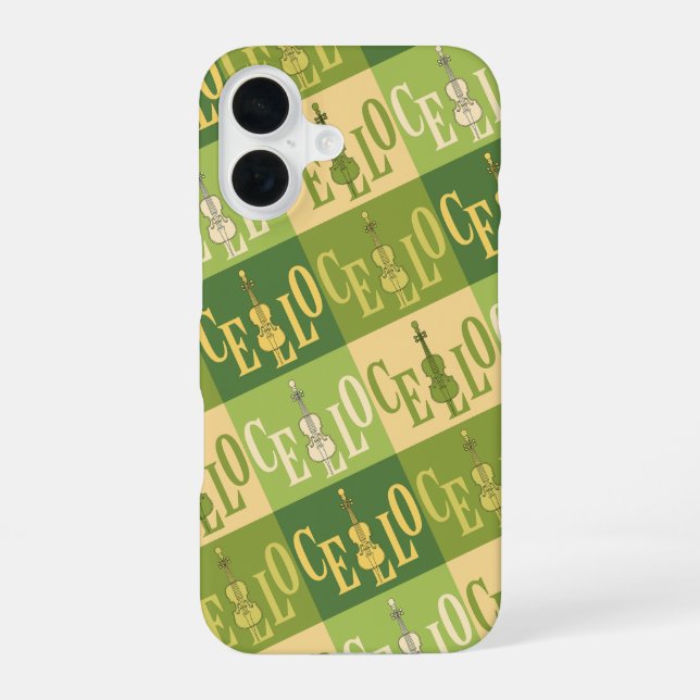Colourful Cellos Pattern  iPhone 16 Case (Back)