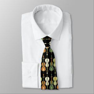 Colourful Cellos Pattern  Tie