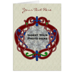 Colourful Celtic Design Photo Card