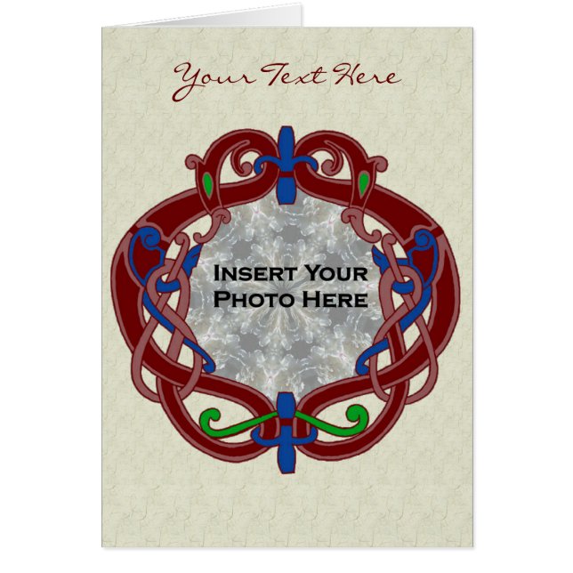 Colourful Celtic Design Photo Card (Front)