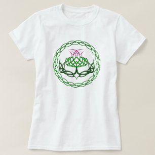 Colourful Celtic Knot Thistle T-Shirt
