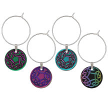 Colourful Celtic Knot Wine Charms