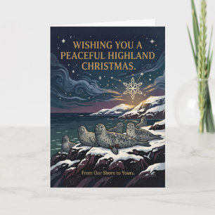 Colourful Celtic Thistle Christmas Card