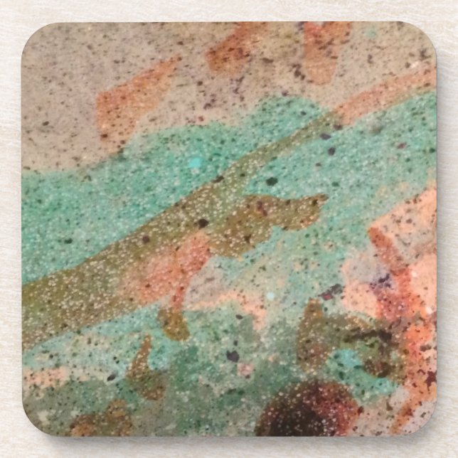Colourful Cement Bar Top Coaster (Front)