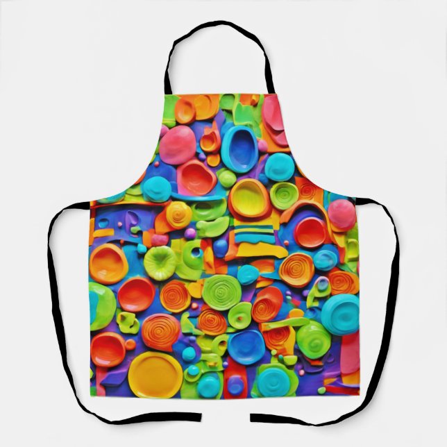 Colourful Ceramic Art Apron (Front)