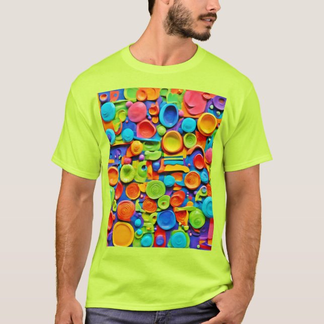 Colourful Ceramic Art T-Shirt (Front)
