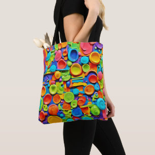 Colourful Ceramic Art Tote Bag