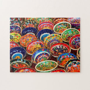 Colourful Ceramic Bowls Decorative Pottery Jigsaw Puzzle