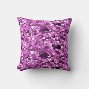 colourful ceramic pattern purple geometric design cushion
