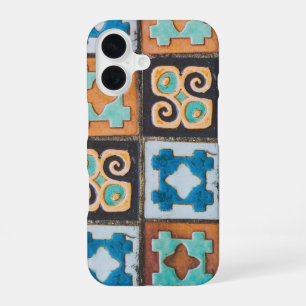 Colourful Ceramic Tiles Pattern Design iPhone 16 Case