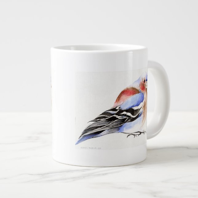 Colourful Chaffinch 2011 Large Coffee Mug (Front Right)