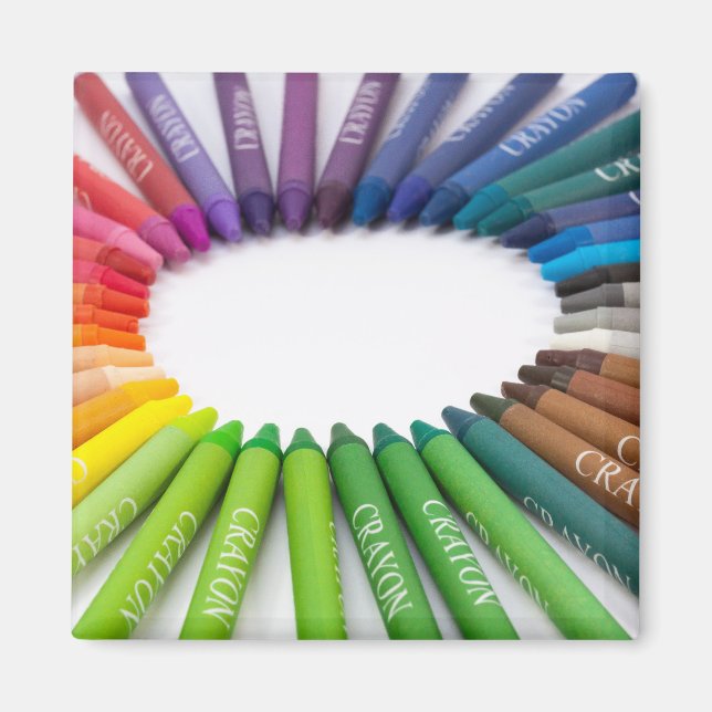 Colourful chalk crayons magnet (Front)