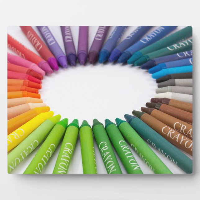Colourful chalk crayons plaque (Front)