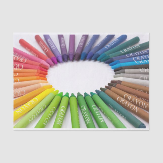 Colourful chalk crayons tissue paper (Front)