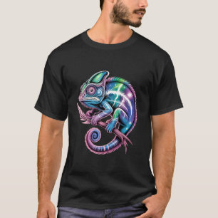 Colourful Chameleon Lizard Motif Tropical Animal A T-Shirt