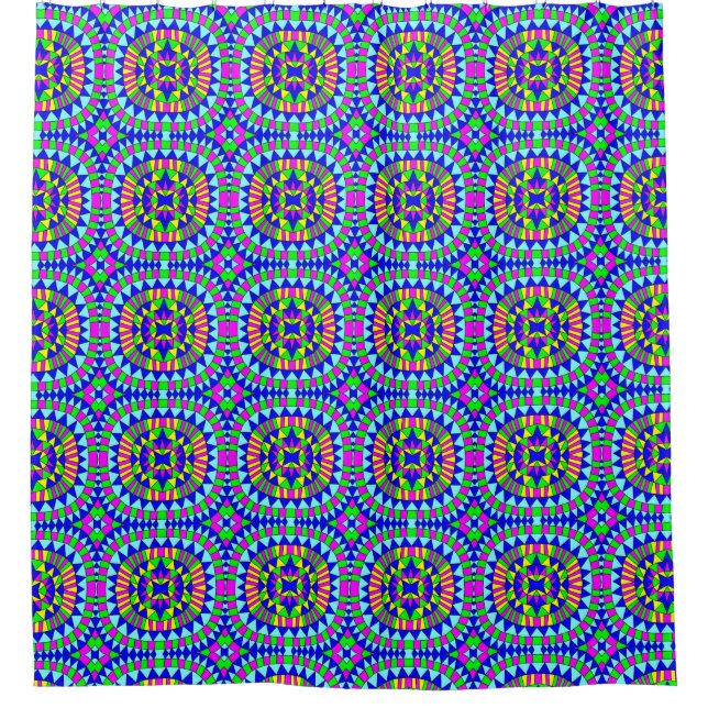 Colourful Chaos 12 Shower Curtain (Front)