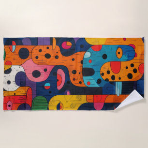 Colourful Chaos Beach Towel