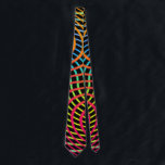 Colourful Chaos Fun Art Tie<br><div class="desc">This fun tie has my original graphic artwork - featuring my digital abstract painting in an illustrated artsy style. The main colour tones are yellow, pink, and blue. This tie is printed on front and back for a cohesive appearance. It would make a great gift for Father's Day, a birthday...</div>