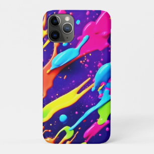 Colourful Chaos in Abstract Splatter iPhone 11 Pro Case