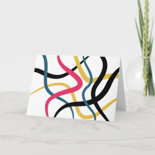 Colourful, chaotic, bold vibrant modern graphic ar card