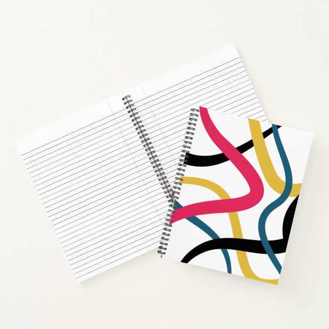 Colourful, chaotic, bold vibrant modern graphic ar notebook (Inside)