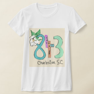 Colourful Charleston South Carolina area code T-Shirt