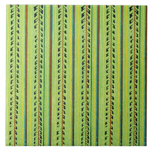 Colourful Chartreuse Green Pattern Ceramic Tile