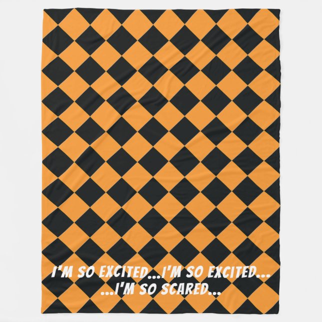 Colourful Checkers - All Hallows' Eve Fleece Blanket (Front)