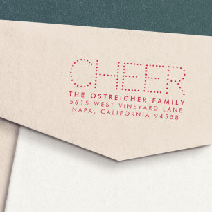 Colourful Cheer Holiday Return Address Self-inking Stamp