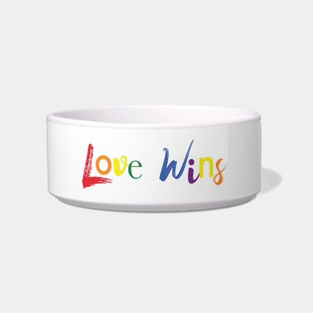 Colourful, cheerful, creative design of Love Wins Bowl (Front)