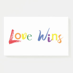 Colourful, cheerful, creative design of Love Wins Post-it Notes