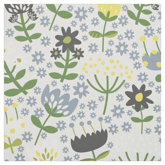 Colourful cheerful flowers fabric (Swatch)