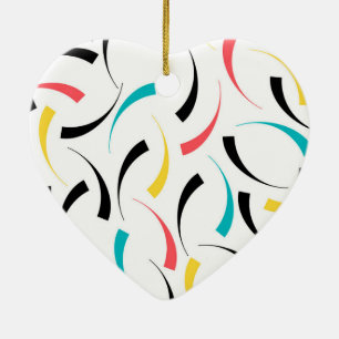 Colourful, cheerful, modern, trendy urban graphic ceramic ornament