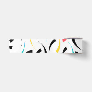 Colourful, cheerful, modern, trendy urban graphic satin ribbon
