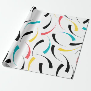 Colourful, cheerful, modern, trendy urban graphic wrapping paper