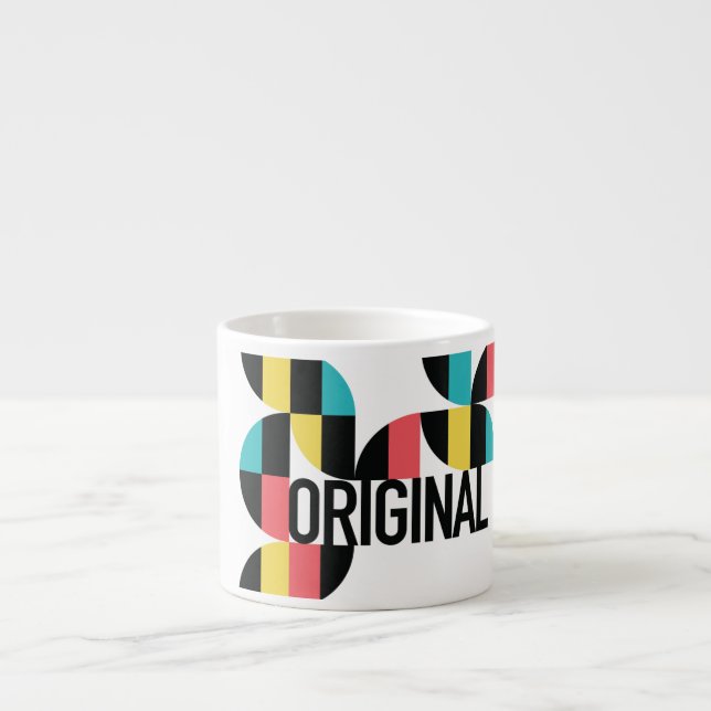 Colourful, cheerful, trendy design of Original Espresso Cup (Front)