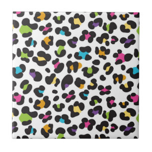 Colourful Cheetah Leopard Print Gifts for Teens Tile