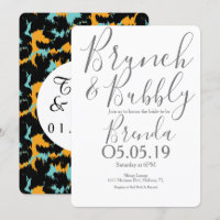 Colourful Cheetah Print Pattern Modern Wedding