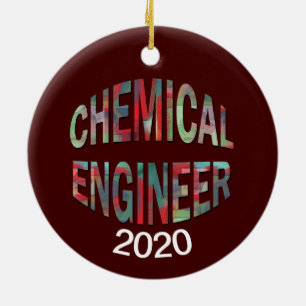 Colourful Chemical Engineer Ceramic Ornament