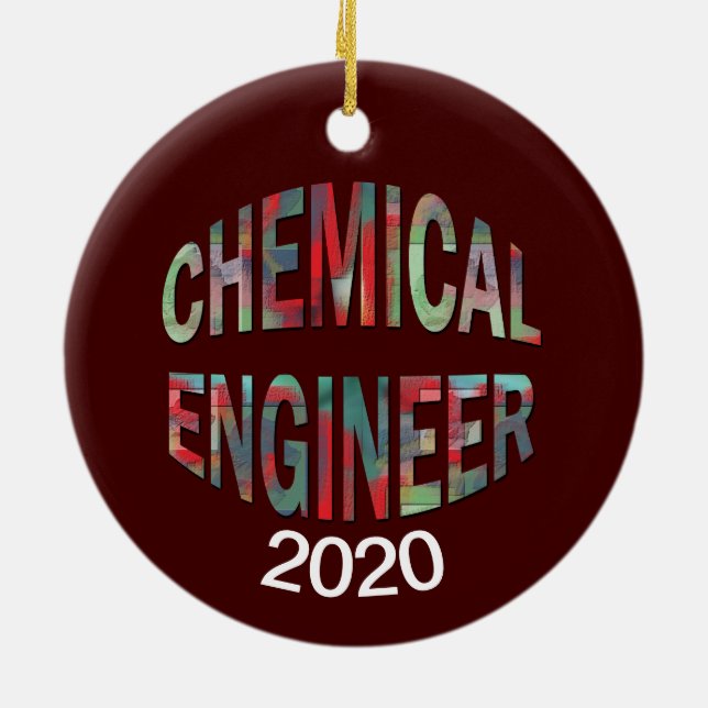 Colourful Chemical Engineer Ceramic Ornament (Back)