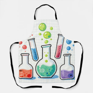 Colourful Chemistry Lab Glassware Apron
