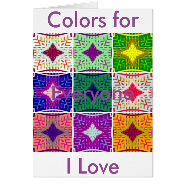 Colourful Chequerboard: A Starry Design (Front)