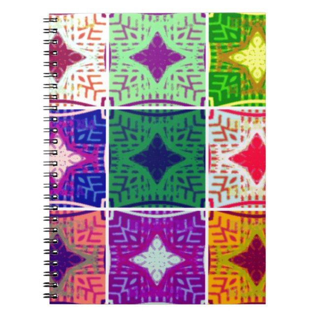 Colourful Chequerboard: A Starry Design Notebook (Front)